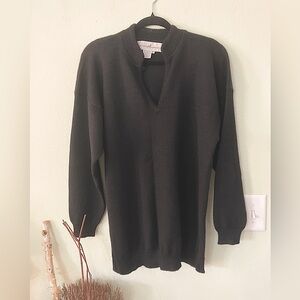 Peruvian Connection alpaca wool black sweater